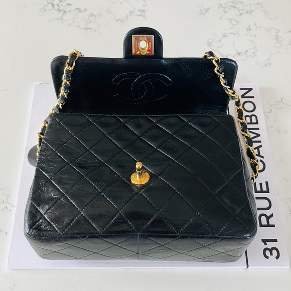 CHANEL Mini Square Lambskin Bag - Picture 10 of 16